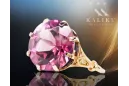 Or rose 14 carats vintage d'origine Améthyste Anneau Bijoux vintage vrc073r